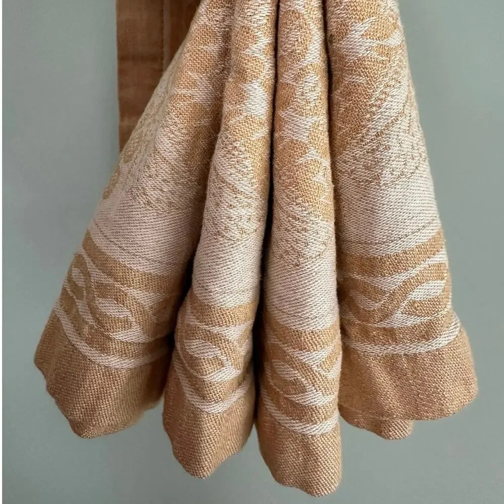 Williams Sonoma set of 4 Cornucopia Jacquard placemats linen cotton reversible
